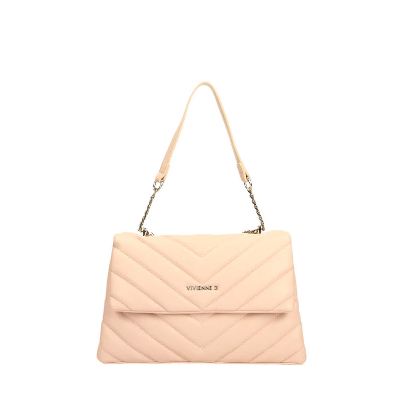 Borsa Vivienne D donna a spalla con catena design elegante moderno Rosa TU | Giò Fashion