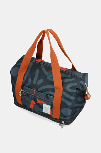 Borsa da viaggio Anekke capiente con doppio scomparto e chiusura con zip BLU TU | Giò Fashion