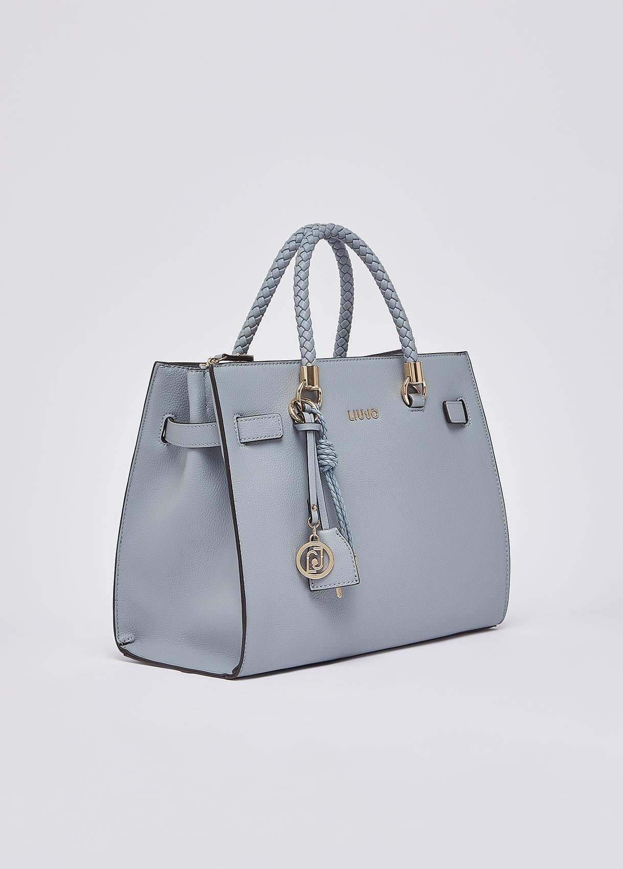 Borsa a mano Liu Jo con manici intrecciati e tracolla removibile Cloud TU | Giò Fashion