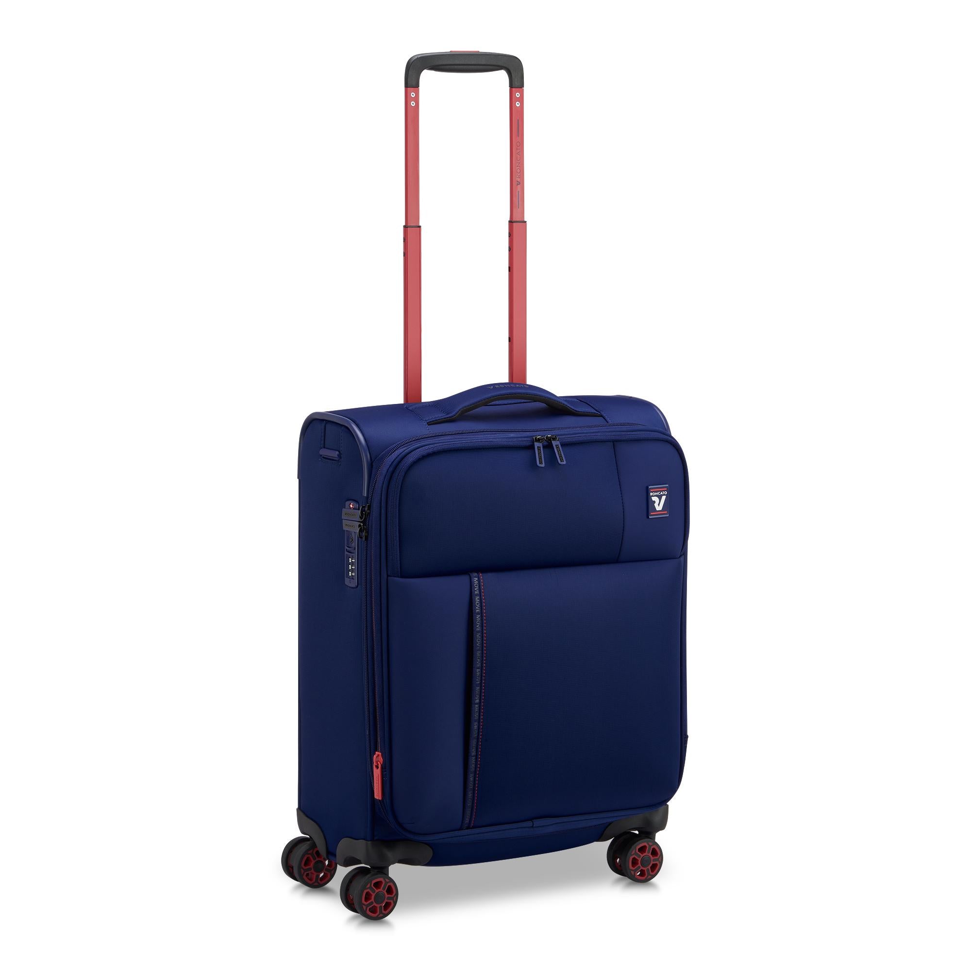 Trolley Cabina Roncato 55 cm con Quattro Ruote BLU SCURO TU | Giò Fashion