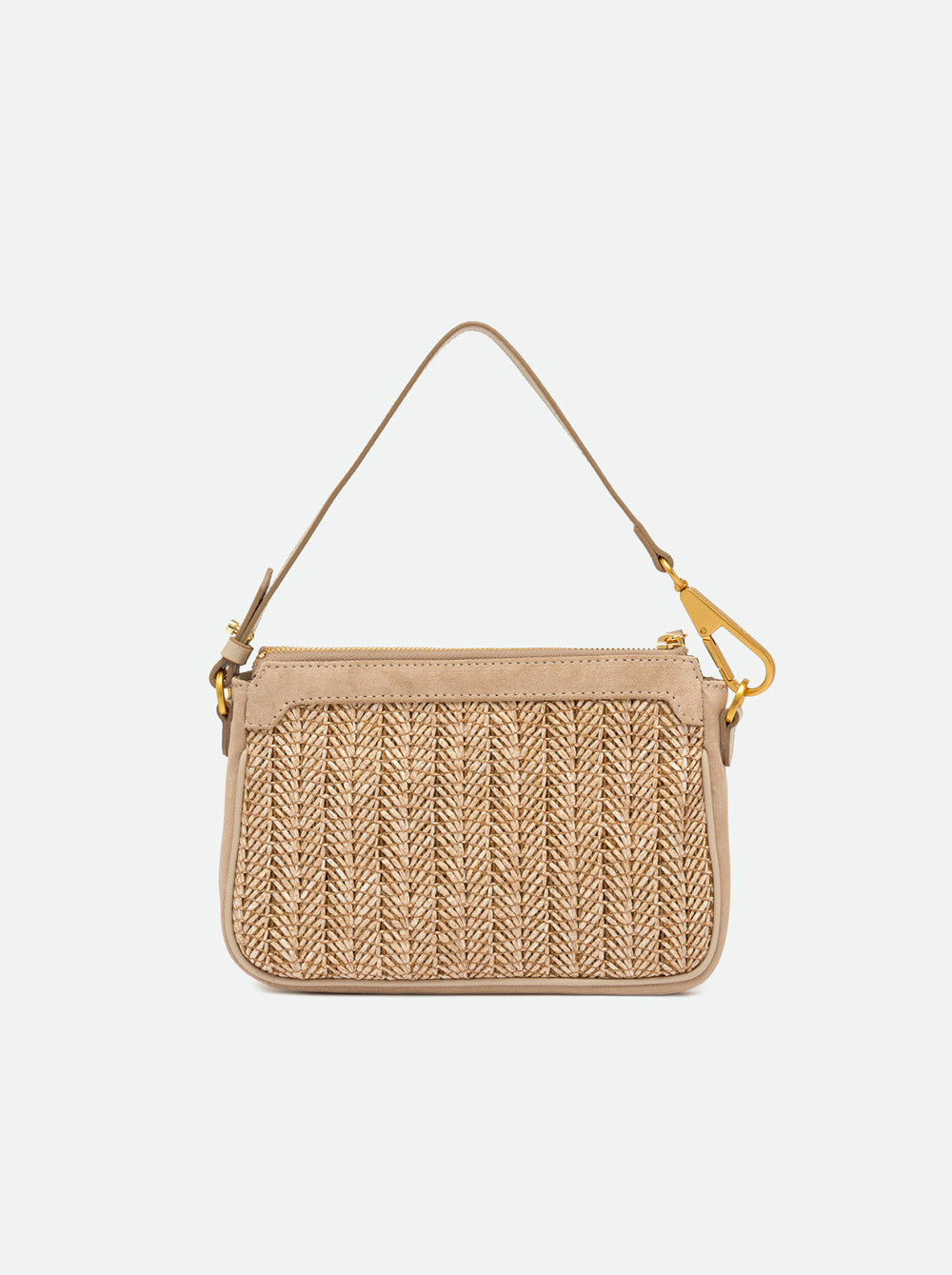 Borsa a spalla Gianni Chiarini compatta con lavorazione intrecciata e doppia portabilità Beige TU | Giò Fashion