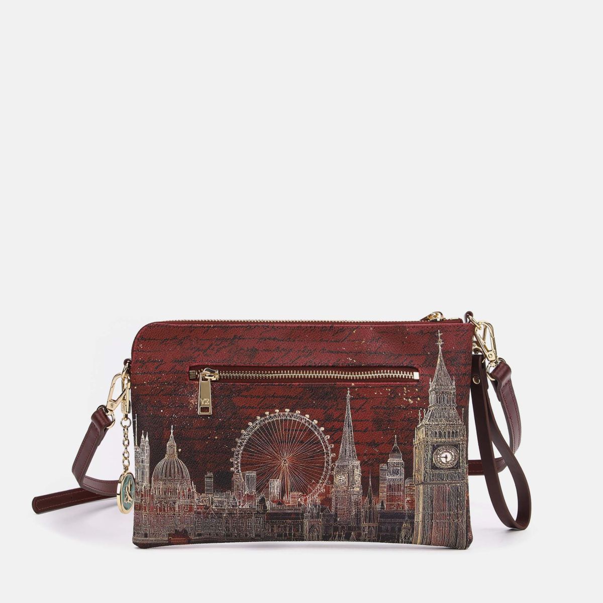 Ynot? Yes Bag Clutch Donna con Tracolla e Tasca Zip