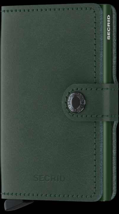 Portafoglio Secrid Miniwallet in pelle con protezione RFID e chiusura a bottone