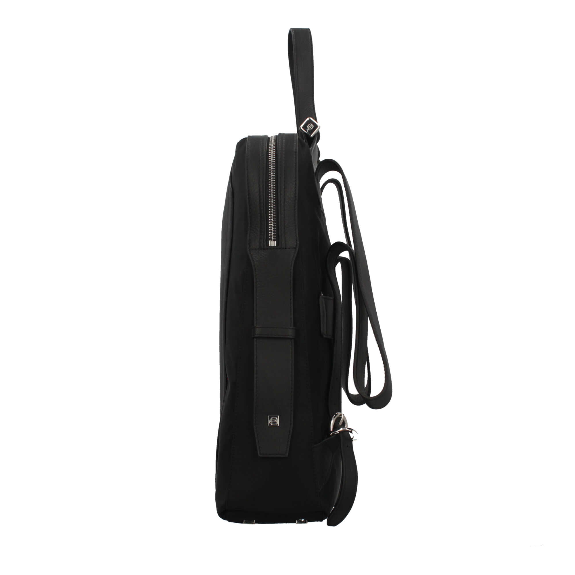 Piquadro zaino porta PC 14" in pelle con protezione antiurto e RFID Nero TU | Giò Fashion