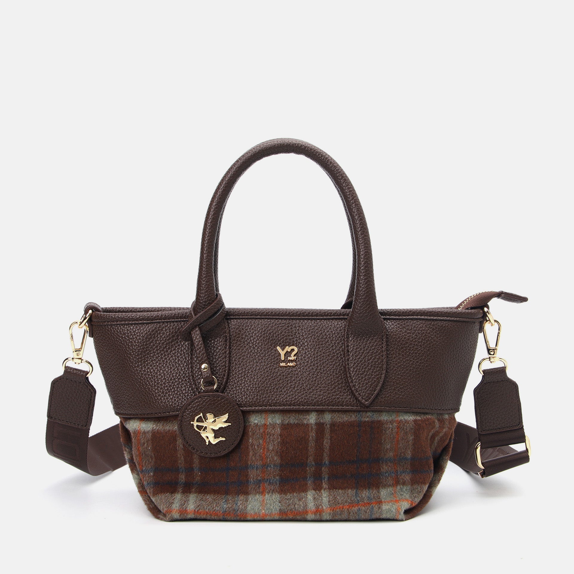 Ynot? Start Borsa Tote Donna con Dettaglio in Eco Pelliccia