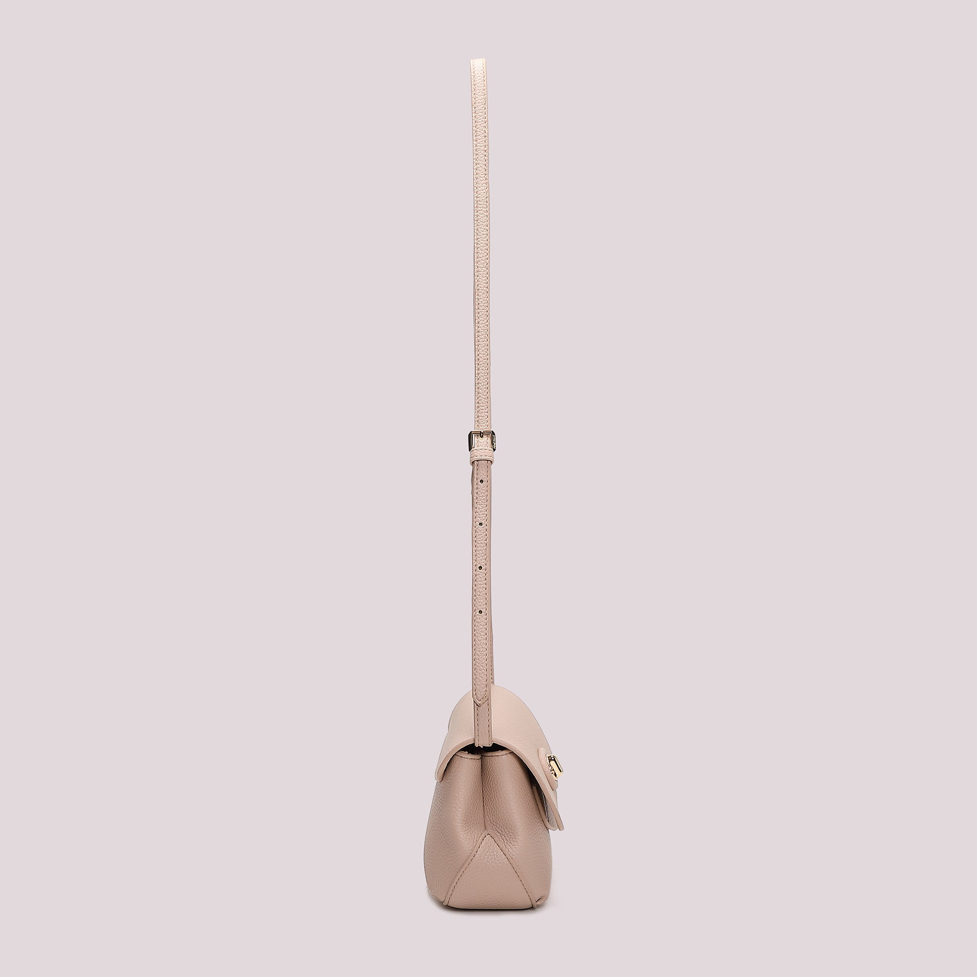 Mimi Mua borsa a tracolla elegante con patta e chiusura girevole Beige TU | Giò Fashion