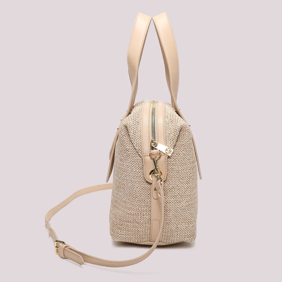 Borsa Bauletto Mimi Mua Paglia Beige TU | Giò Fashion