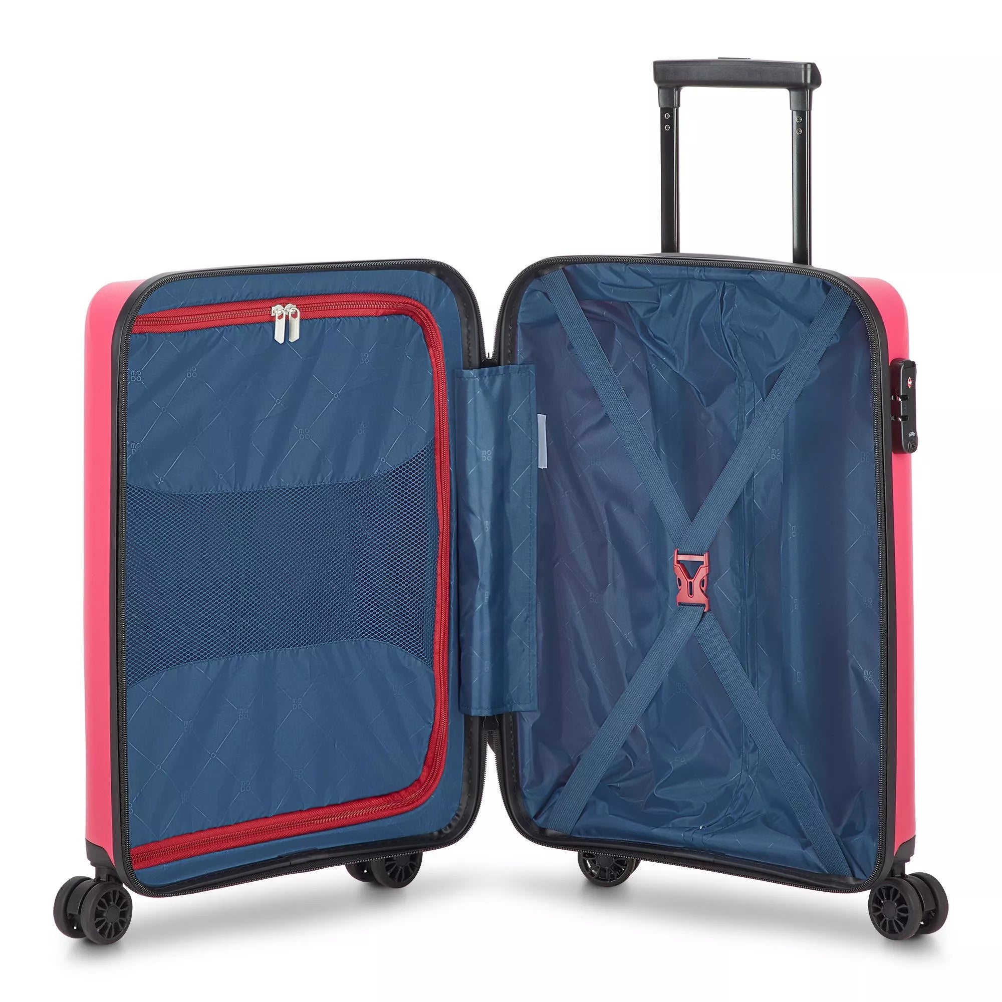 Modo by Roncato Trolley Bagaglio a Mano 4 Ruote Rigido 55x40x20 Rosa TU | Giò Fashion