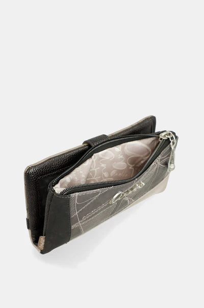 Portafoglio donna Anekke con zip grande organizer Grigio TU | Giò Fashion