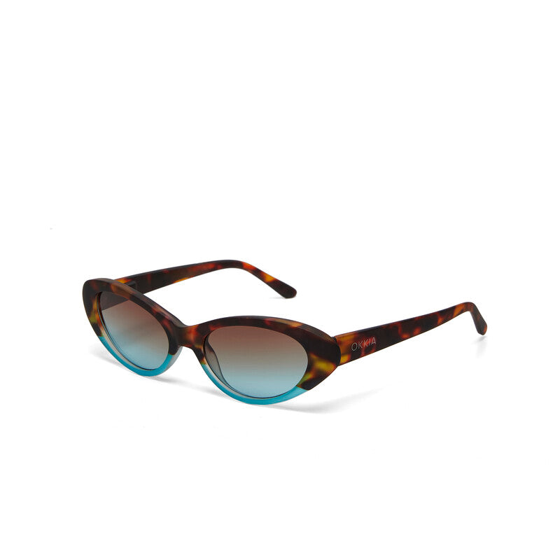 OKKIA Lina Occhiali da Sole Donna Small Cat Eye con Lenti Sfumate e Protezione UV400