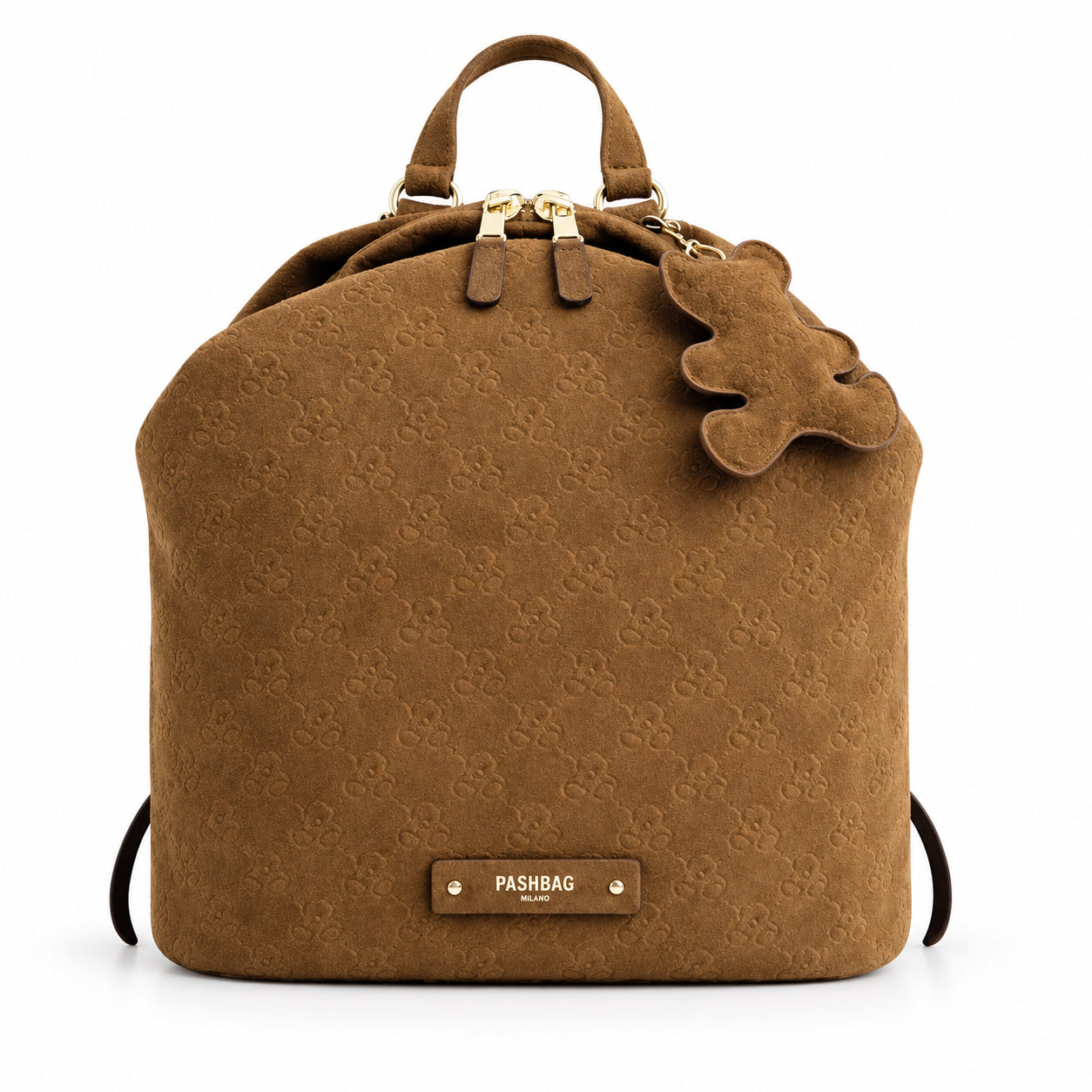 PashBag Zaino Donna con Lavorazione in Rilievo e Charm