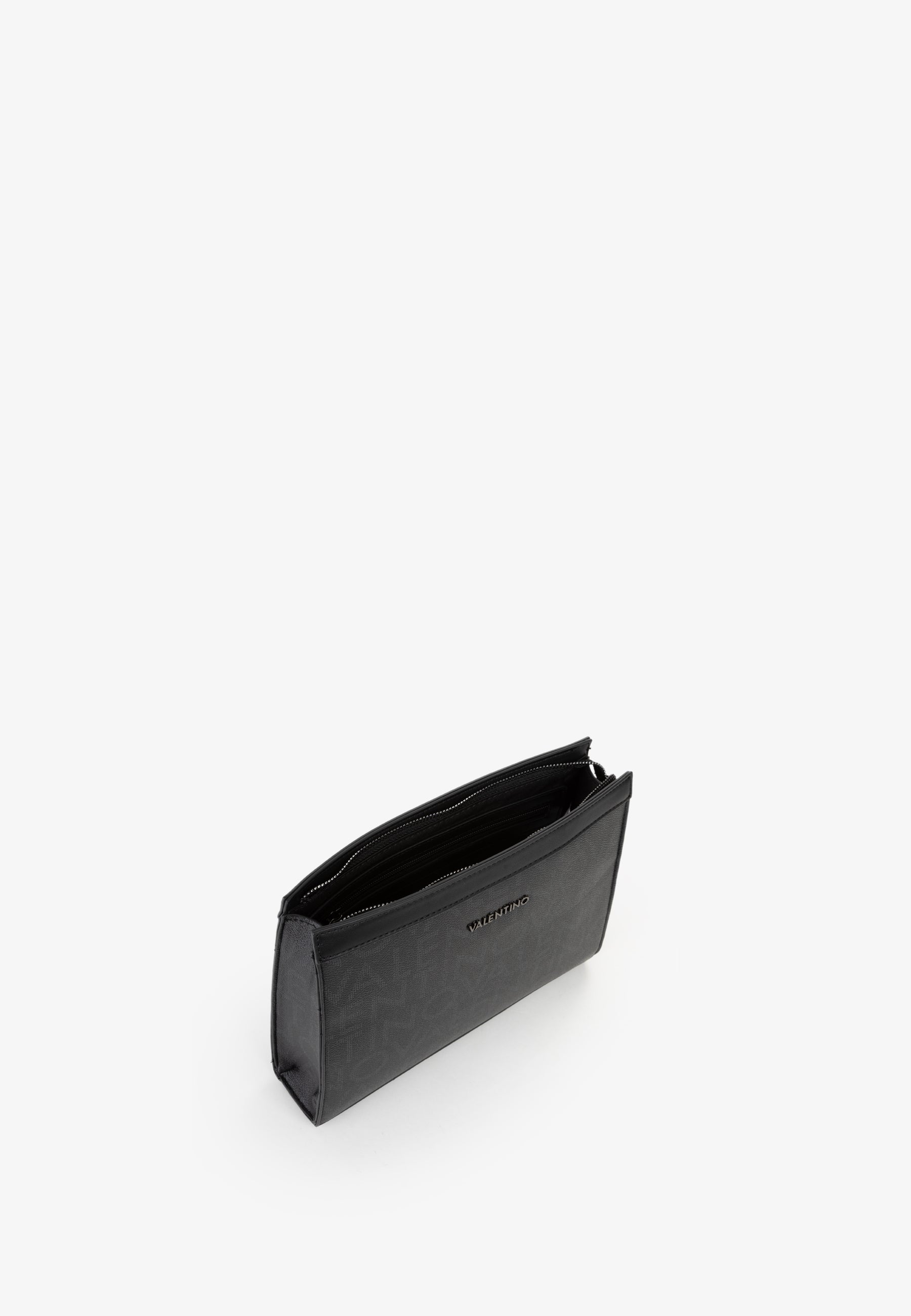 Pochette uomo Mario Valentino con stampa logo all over e chiusura zip Nero TU | Giò Fashion