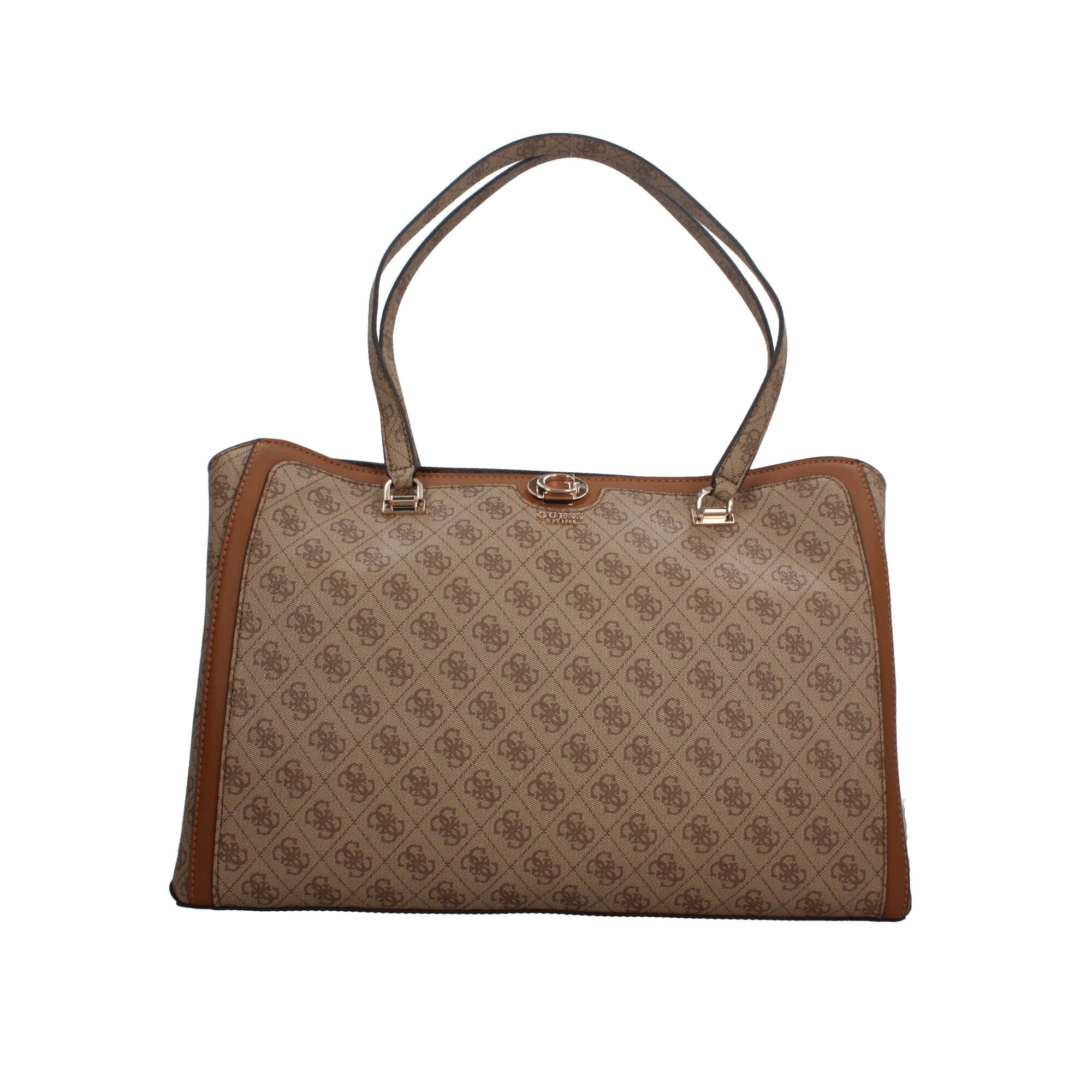 Borsone Guess con chiusura zip BEIGE LOGO TU | Giò Fashion