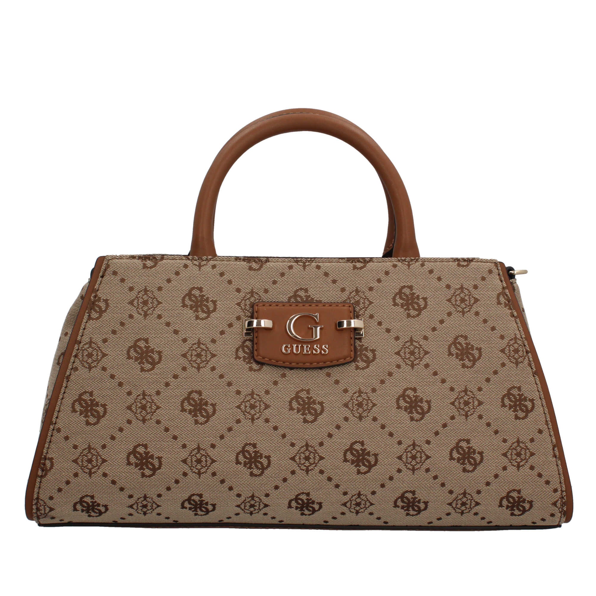 Borsa a mano Guess con logo frontale e dettagli catena Beige TU | Giò Fashion