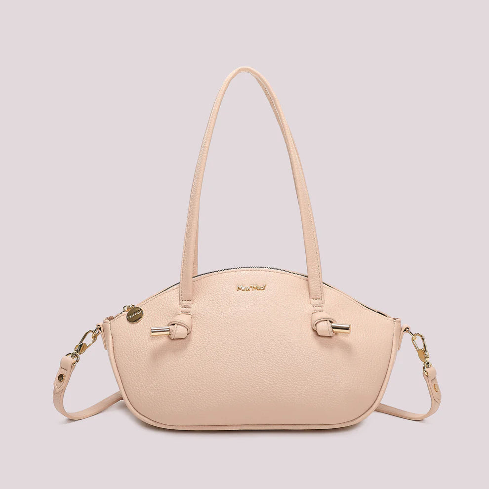 Borsa a Spalla Mimi Mua Nodo ai Manici Cipria TU | Giò Fashion