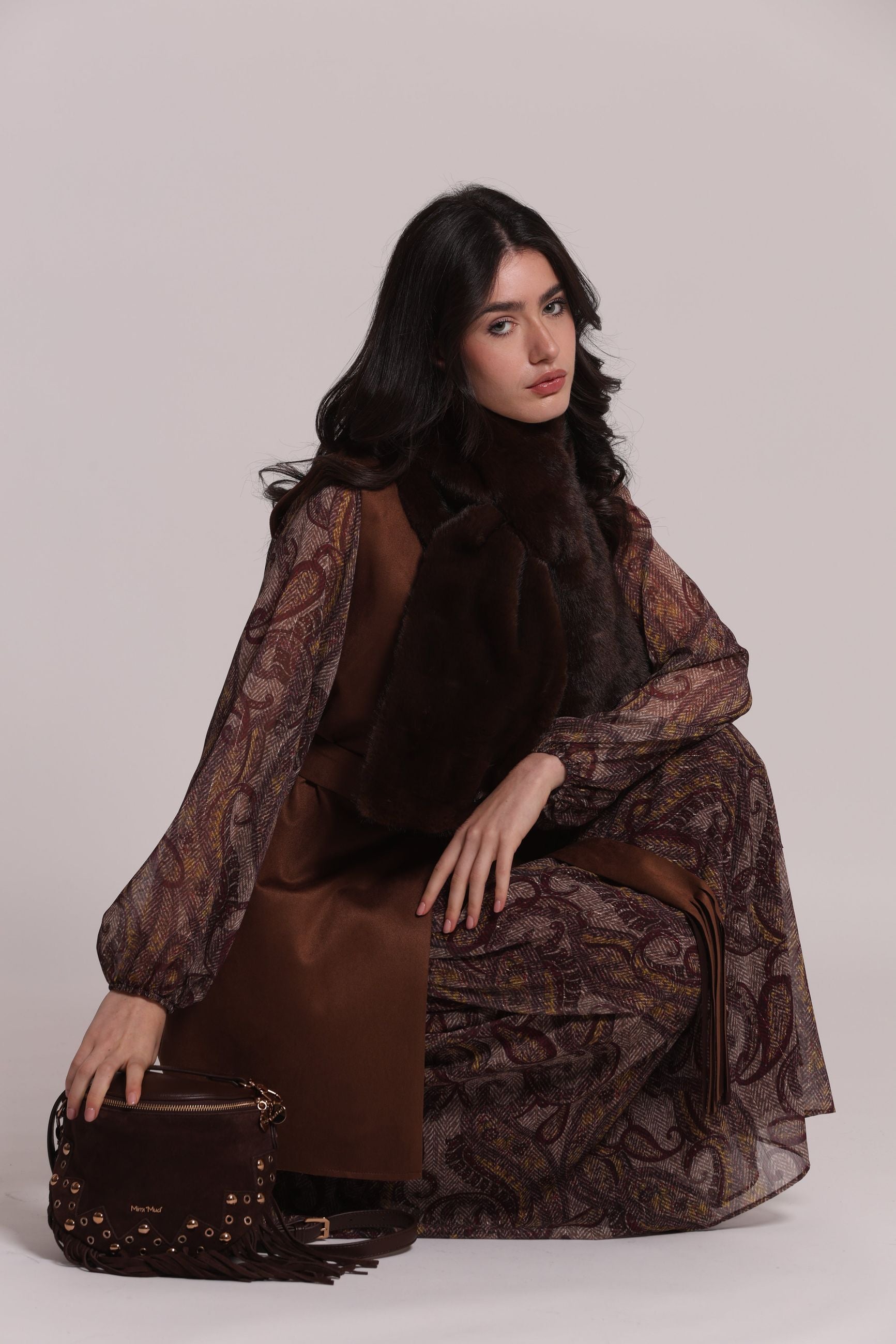 Borsa Marsupio Donna Mimi Mua con Frange e Borchie