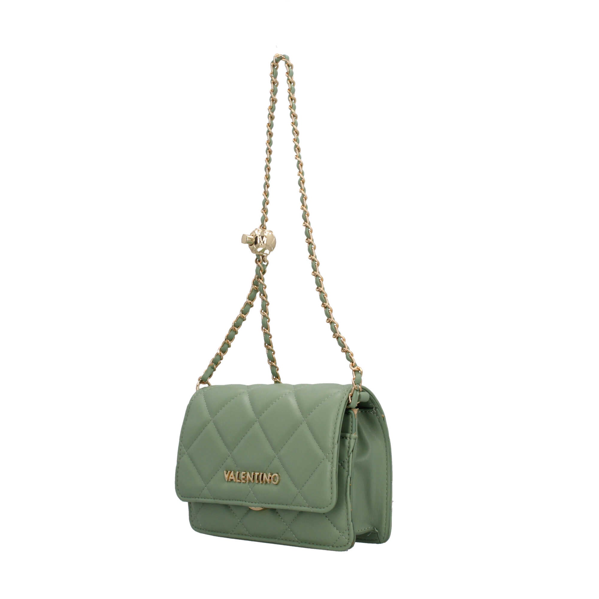 Borsa a tracolla Valentino trapuntata con chiusura a patta Verde TU | Giò Fashion