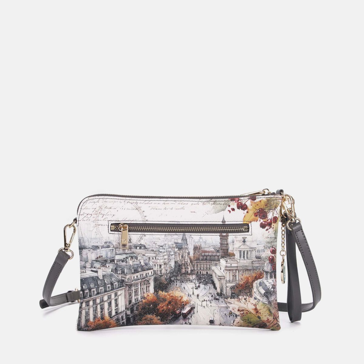 Ynot? Yes Bag Clutch Donna con Tracolla e Tasca Zip