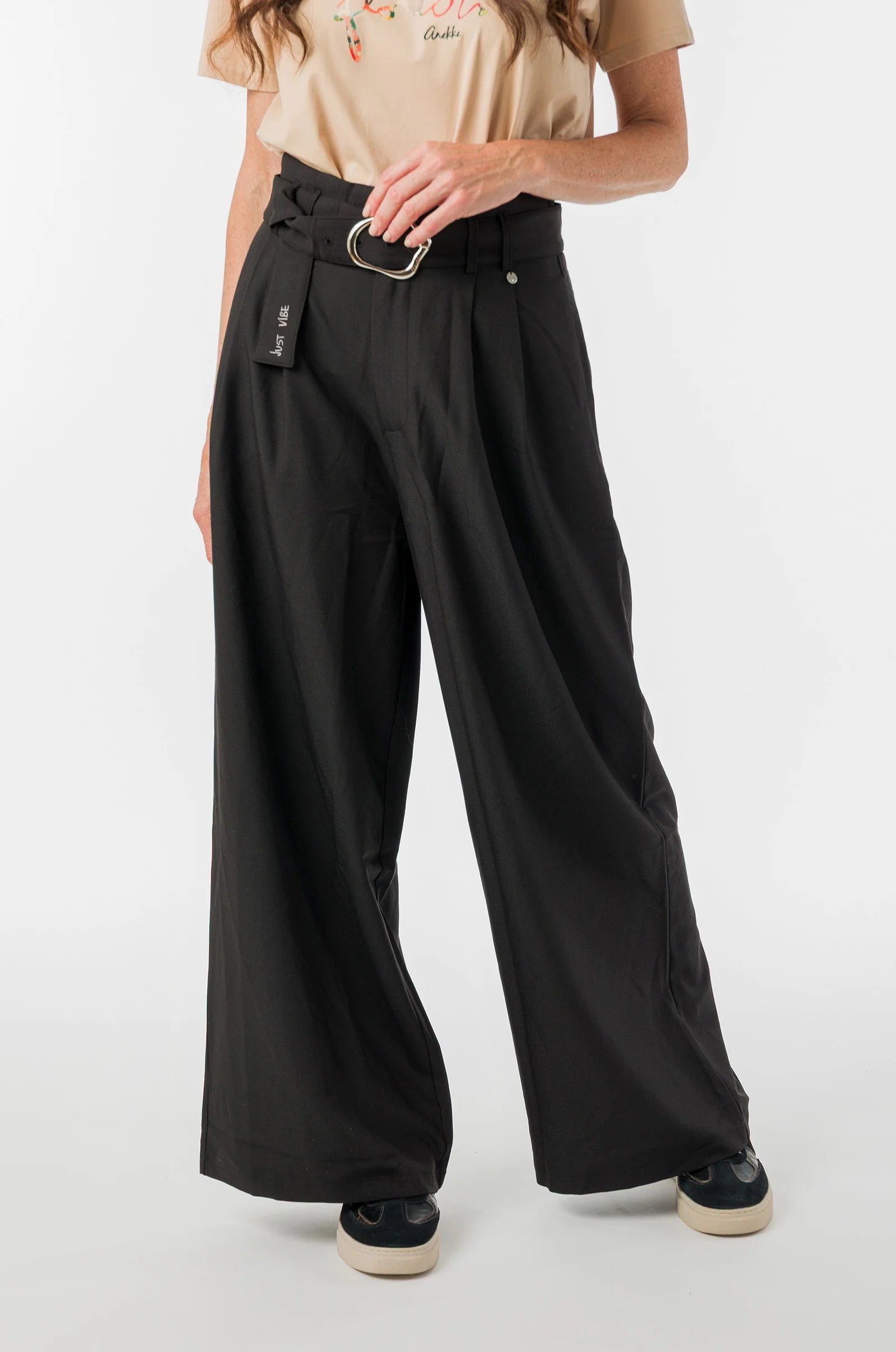 Pantaloni Donna Anekke Fluidi con Cintura Regolabile in Vita