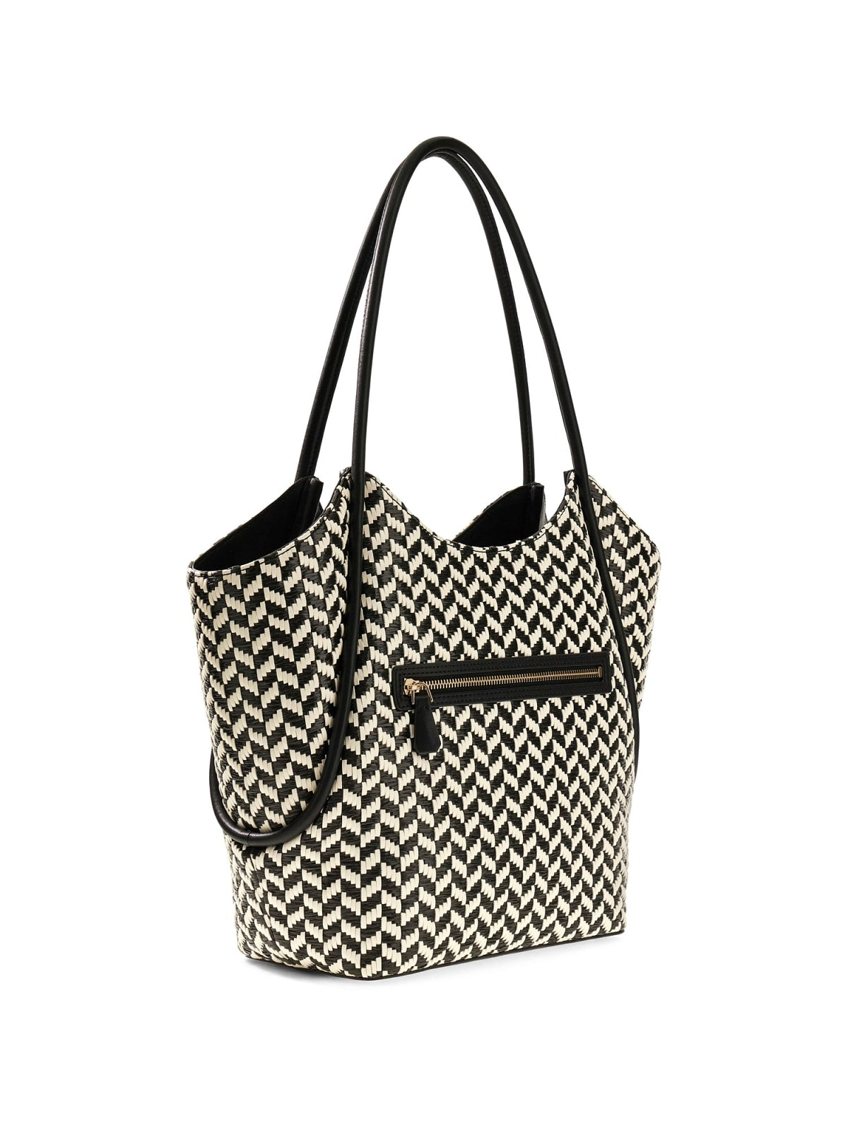Borsa a spalla Guess donna intreccio motivo geometrico con logo NERO MULTI TU | Giò Fashion