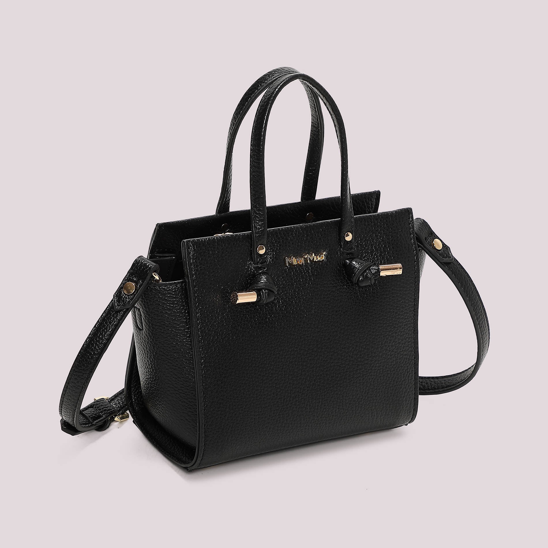 Borsa tote donna beige Mimi Mua con manici lunghi e tracolla