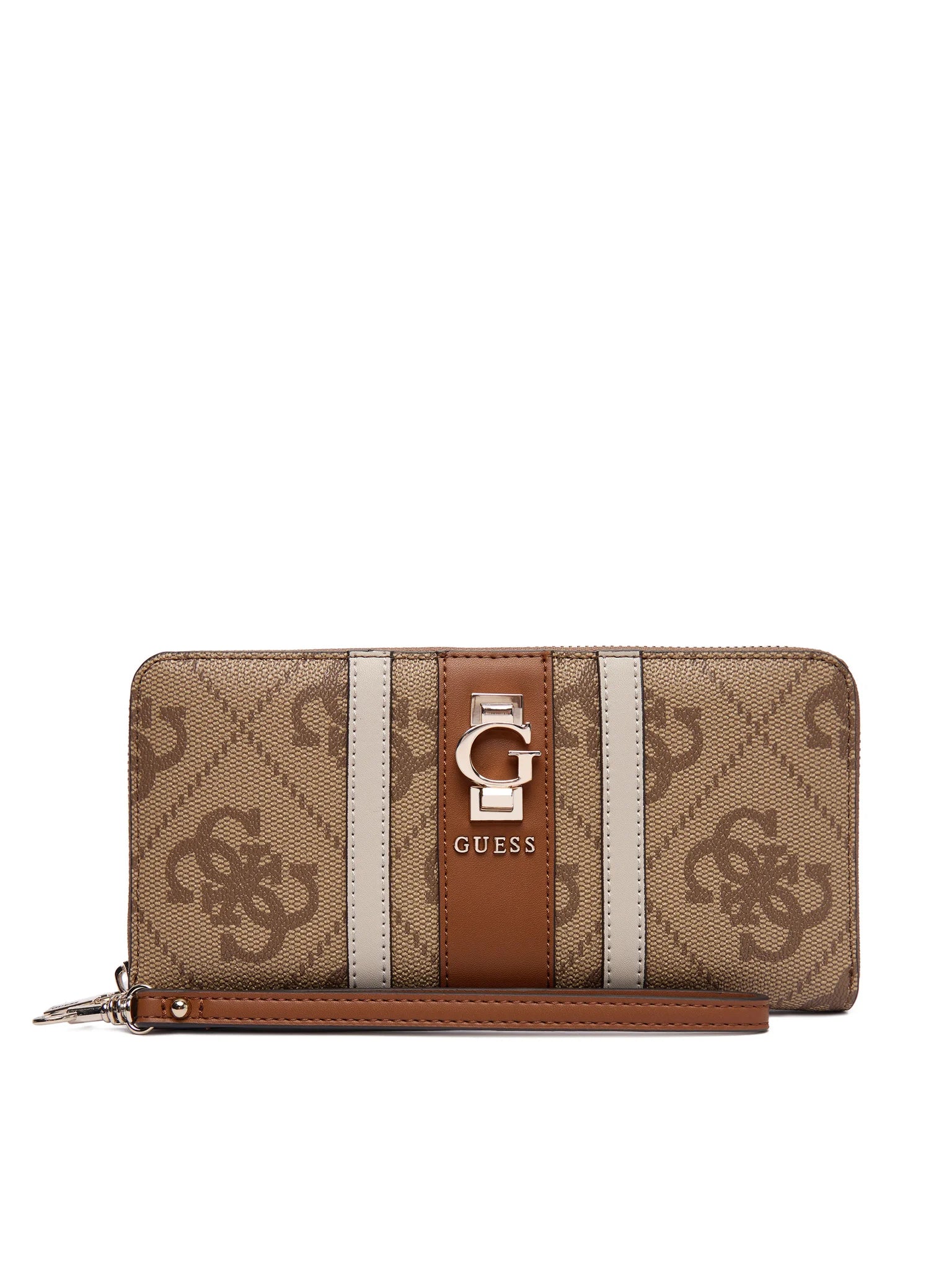 Portafoglio Guess con logo 4G e chiusura zip