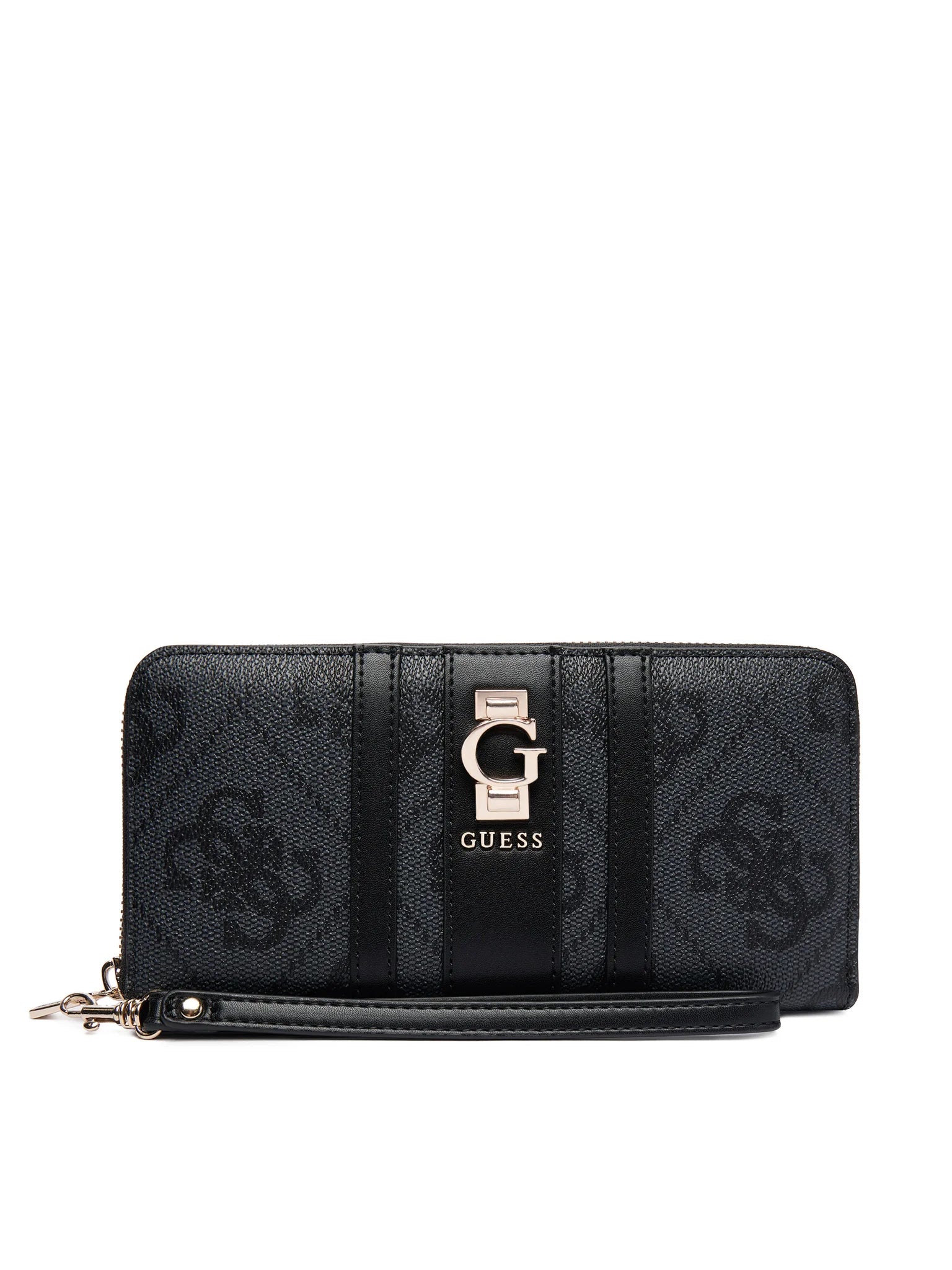 Portafoglio Guess con logo 4G e chiusura zip
