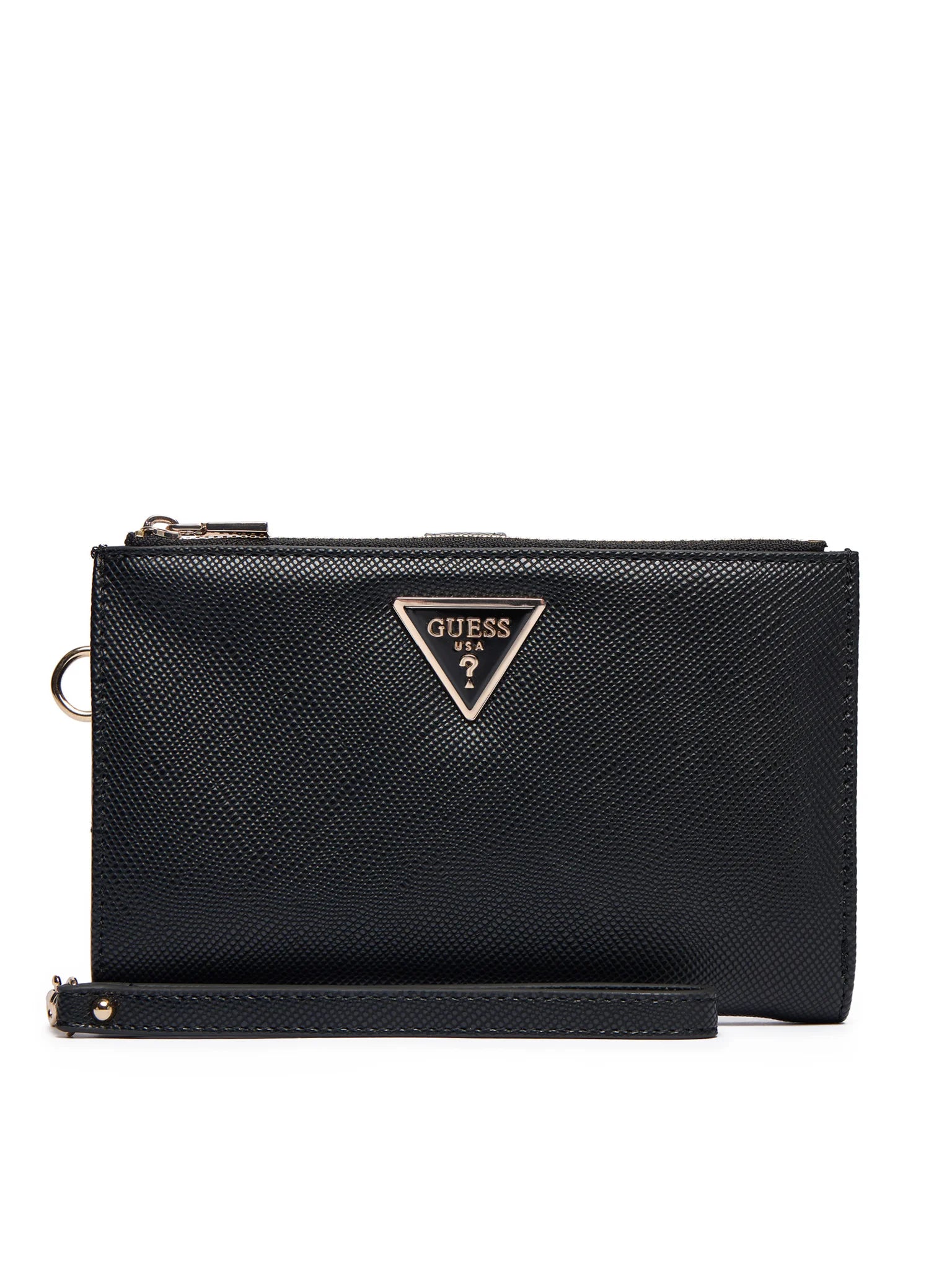 Portamonete Guess con logo triangolo e chiusura zip