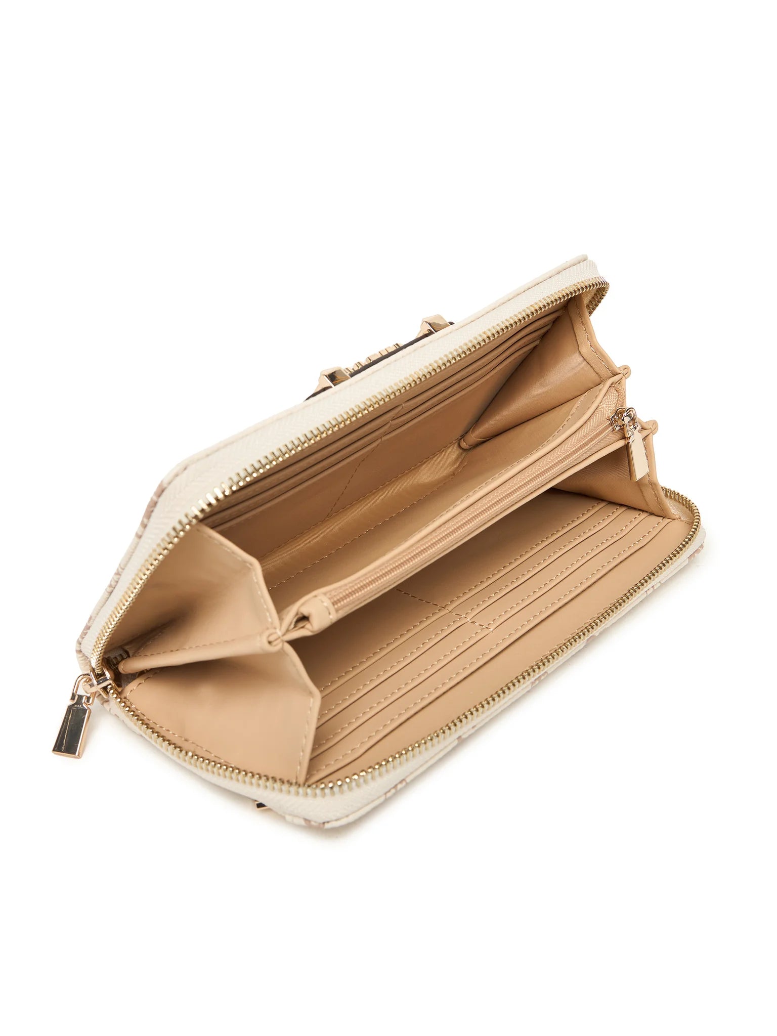 Portafoglio Guess con stampa logo 4G e chiusura zip