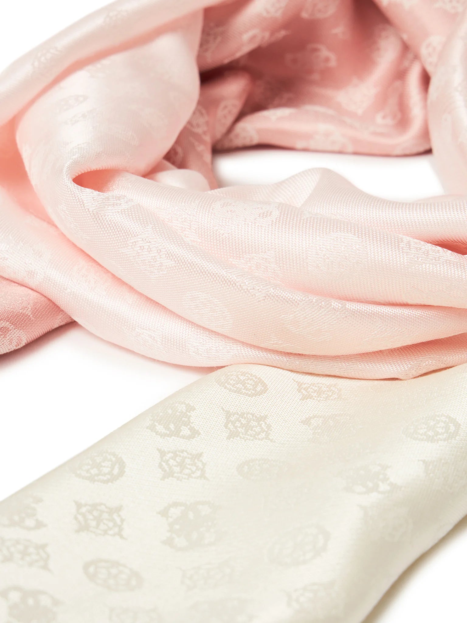 Guess sciarpa logo jacquard con frange