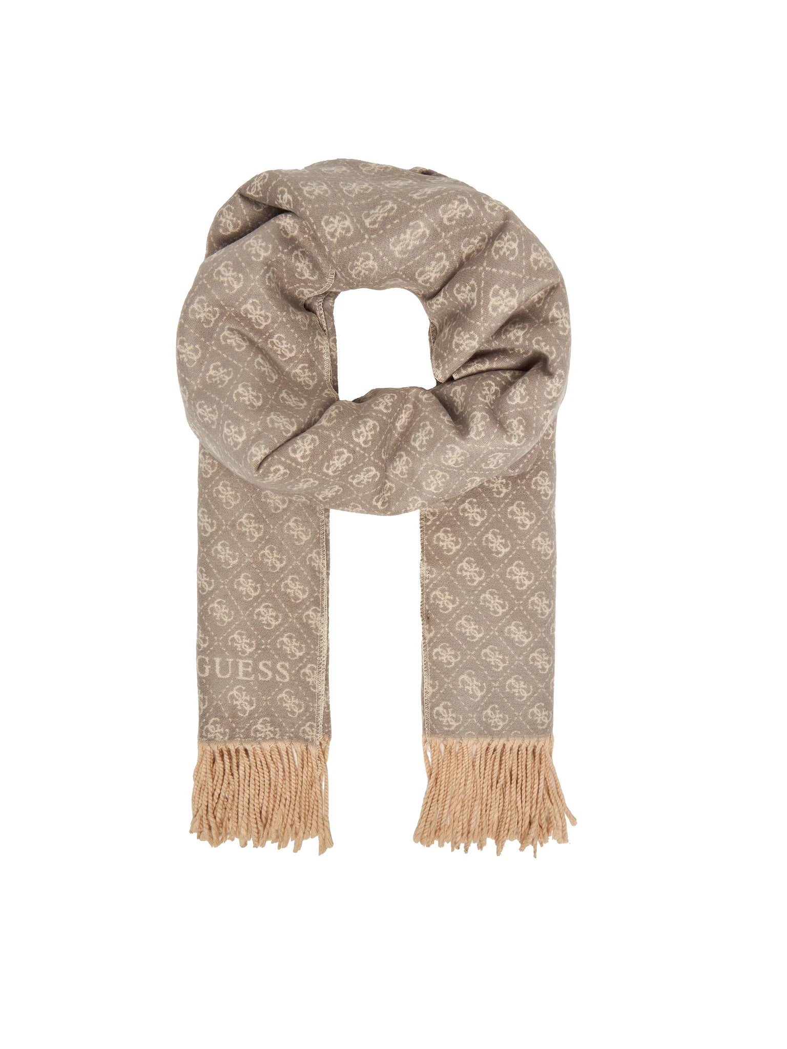 Sciarpa Guess con monogram e frange
