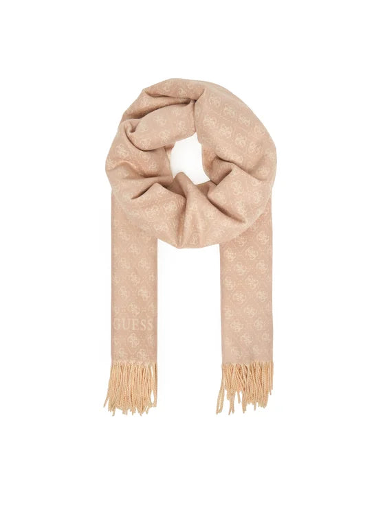 Sciarpa Guess con monogram e frange