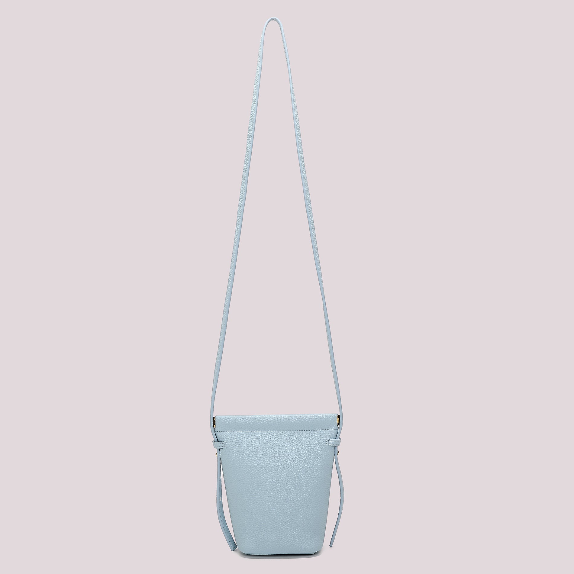 Borsa tracolla donna Mimi Mua compatta con design minimal elegante CELESTE TU | Giò Fashion