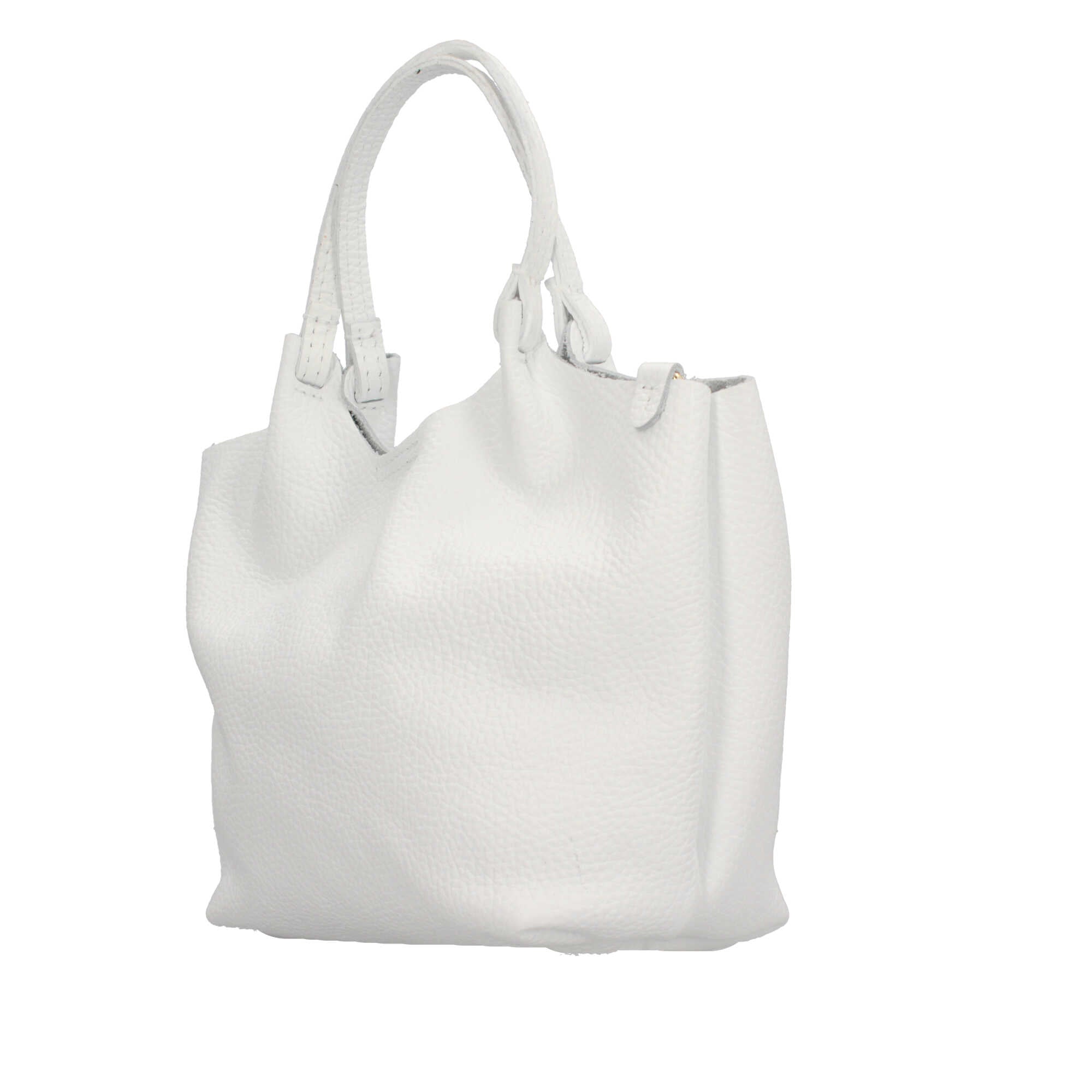 Borsa a mano in pelle martellata dal design versatile