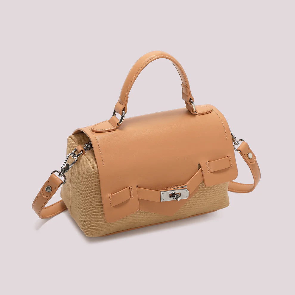 Mimi Mua borsa donna raffinata con patta e dettaglio metallico