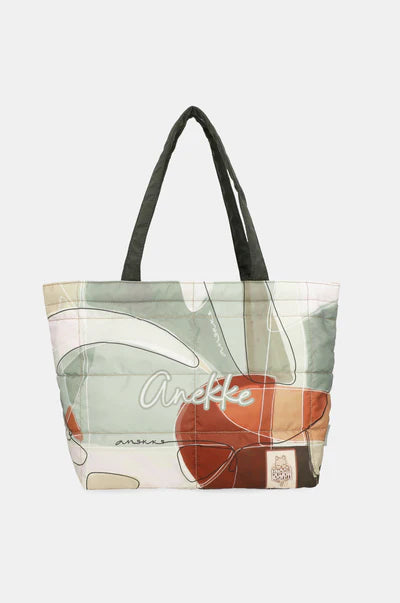 Borsa Shopping Anekke Donna Trapuntata Capiente con Manici Lunghi Beige TU | Giò Fashion