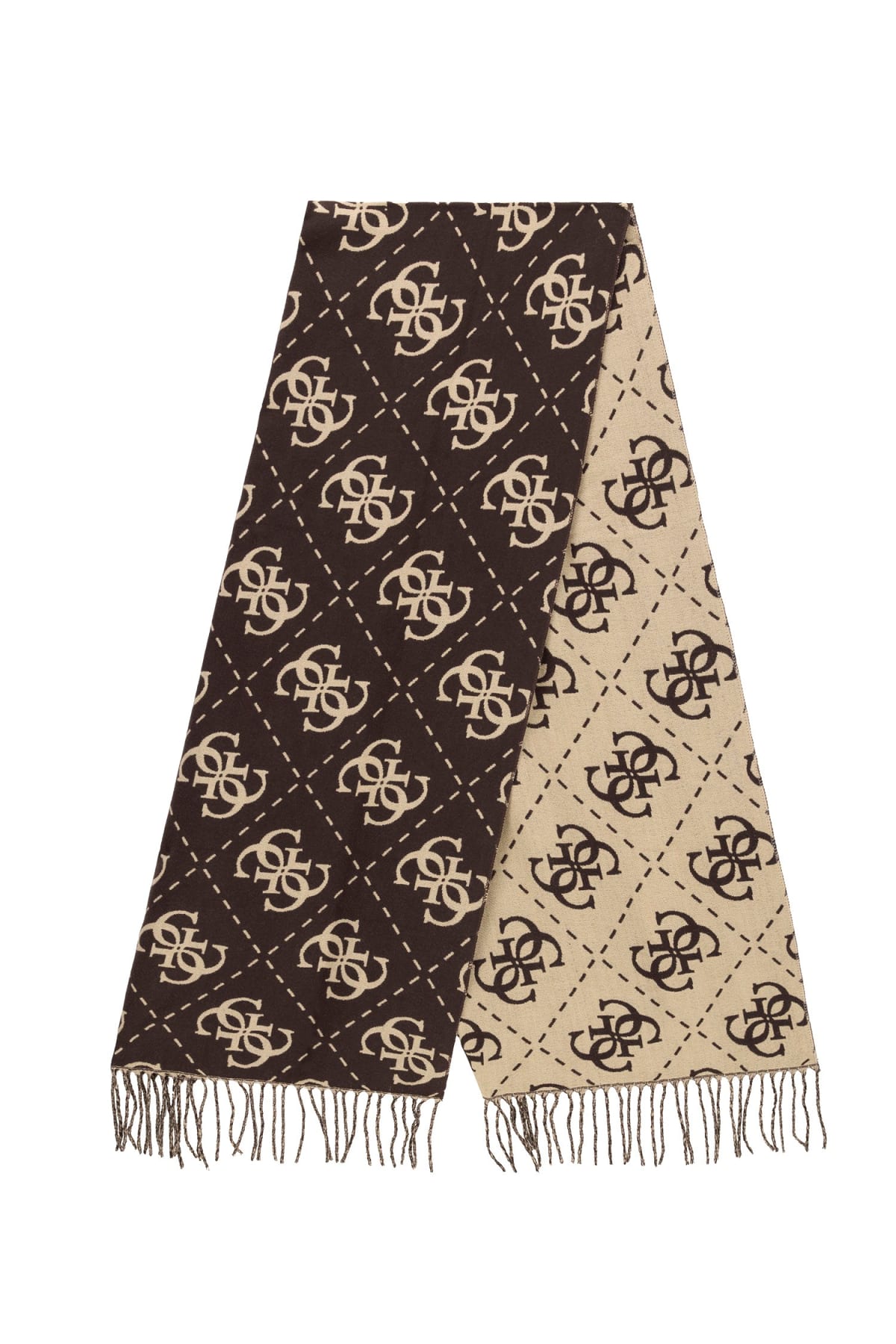 Sciarpa Guess Donna Reversibile con Motivo Logo All Over
