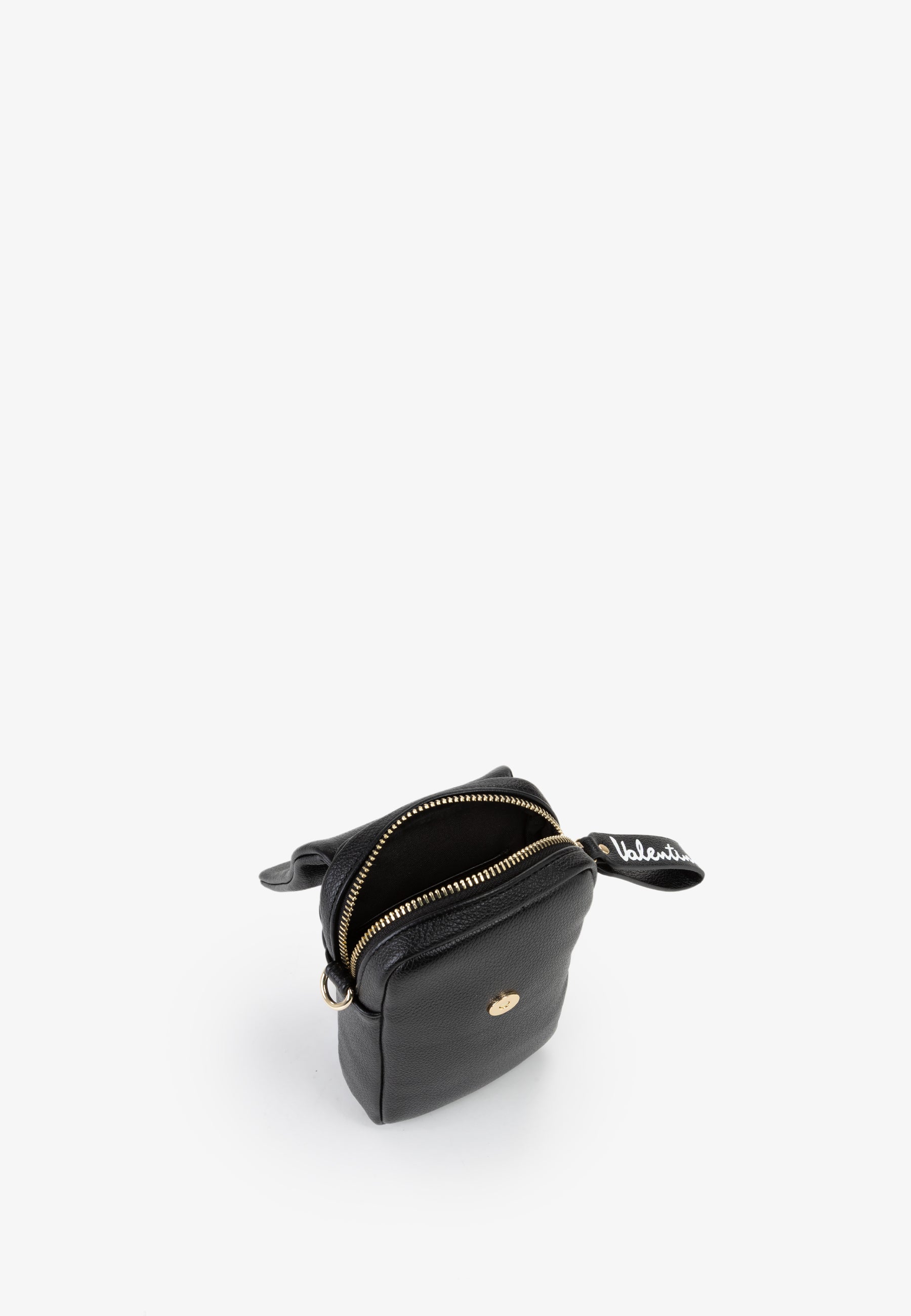 Mini borsa tracolla donna Mario Valentino con patta e logo frontale Nero TU | Giò Fashion