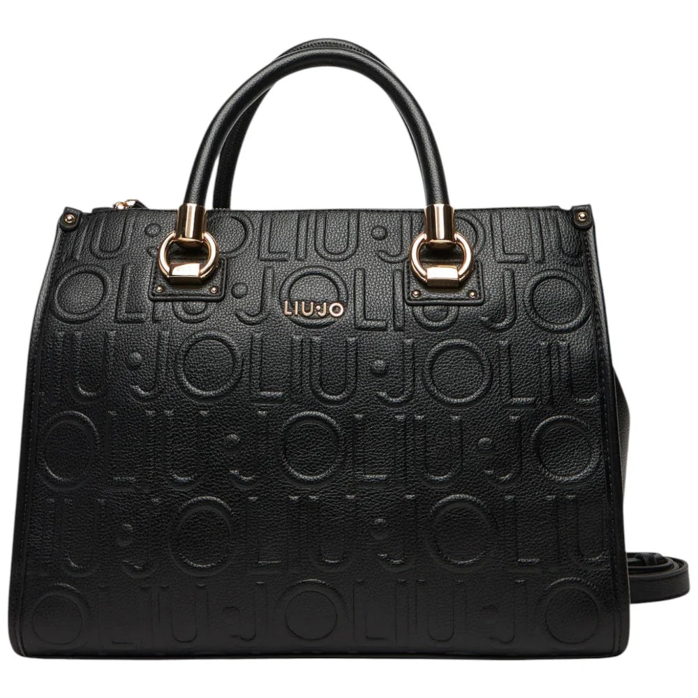 Borsa satchel media Liu Jo con logo in rilievo