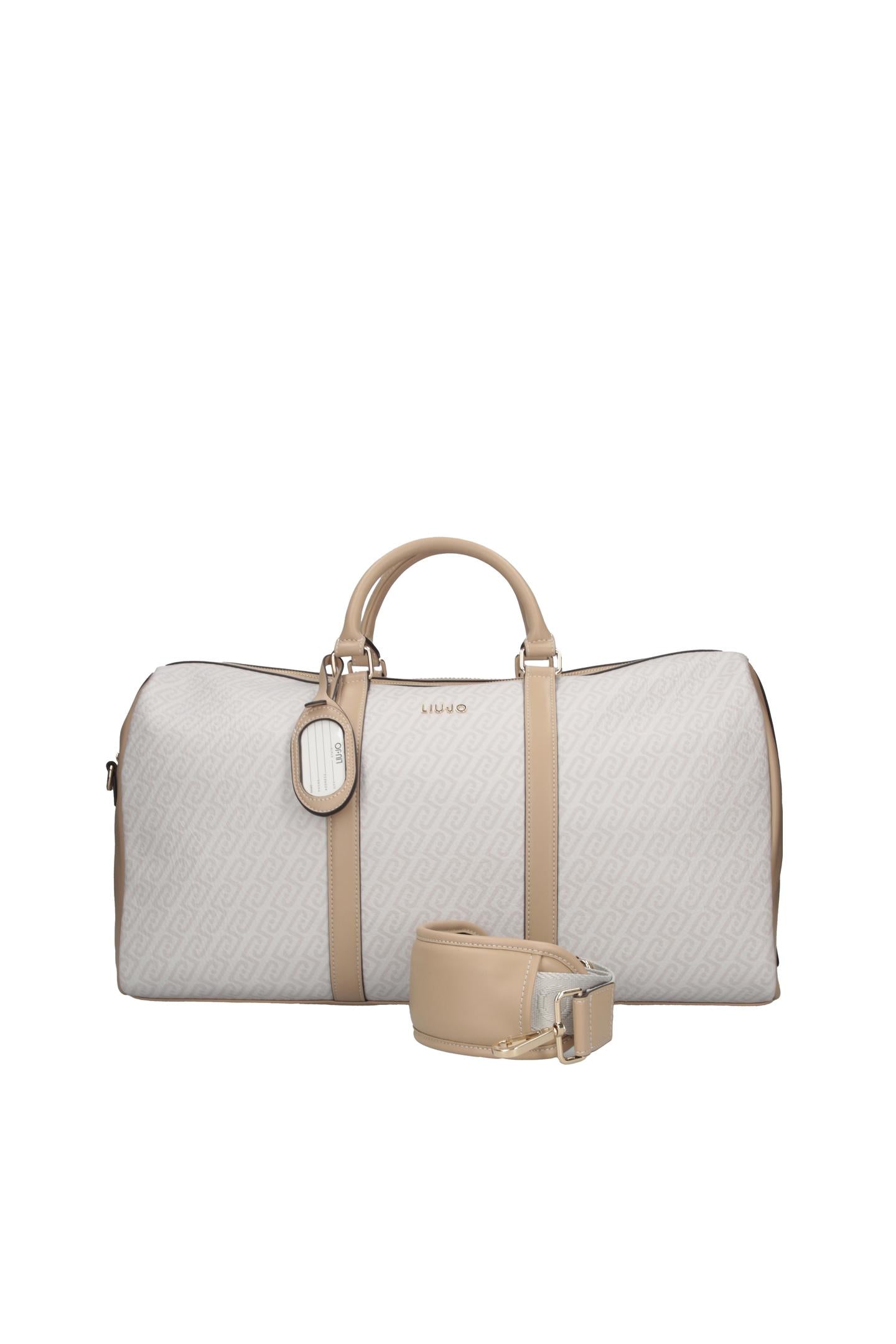 Borsone da Viaggio Liu Jo con Stampa Monogram e Tracolla Regolabile Naturale cipria TU | Giò Fashion