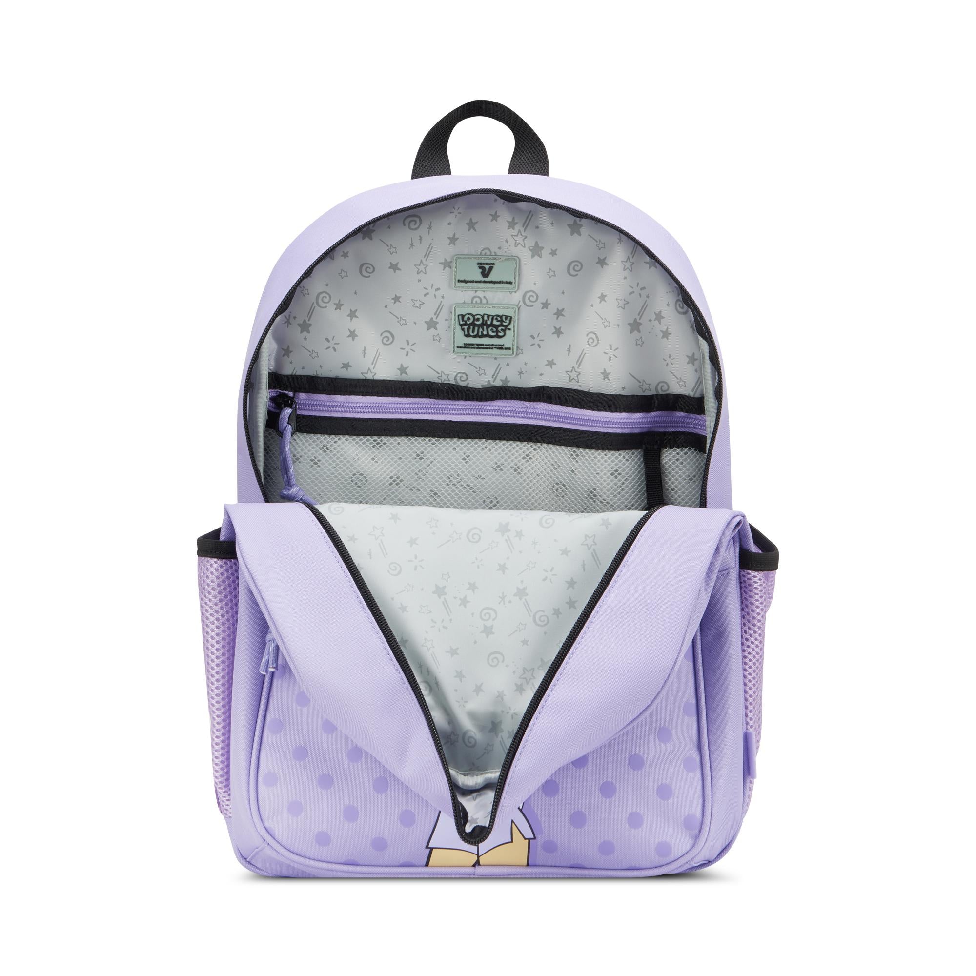 Zaino da viaggio Roncato con design Looney Tunes, pratico e spazioso Viola TU | Giò Fashion