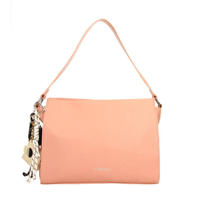 Borsa Vivienne D donna a spalla elegante design moderno raffinato Rosa TU | Giò Fashion