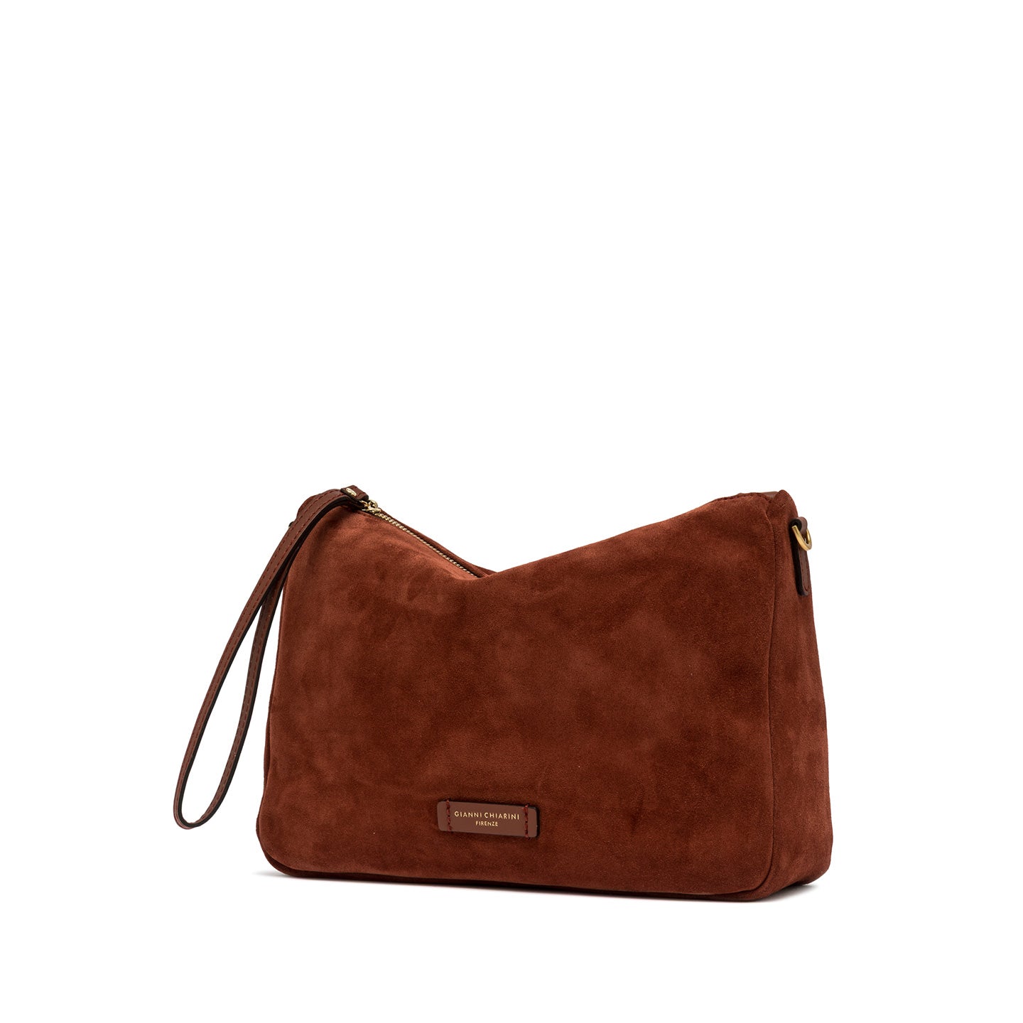 Gianni Chiarini Nora Pouch borsa in pelle scamosciata con tracolla removibile COCCIO TU | Giò Fashion