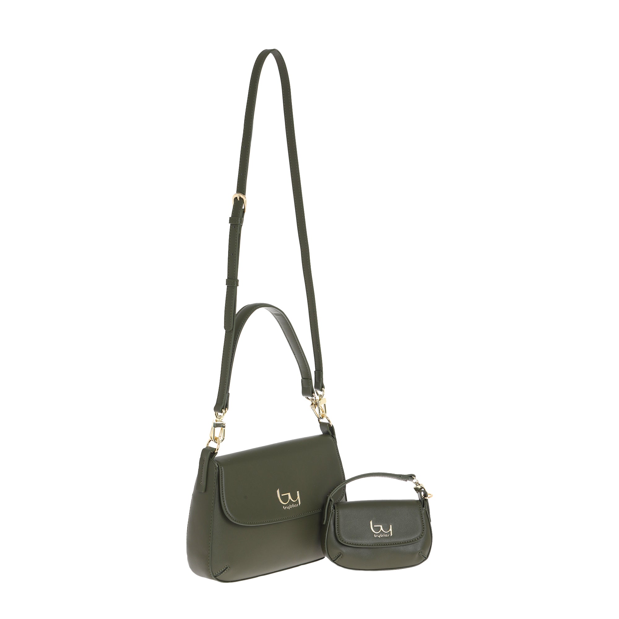Borsa a spalla By Byblos con mini pochette abbinata VERDE TU | Giò Fashion