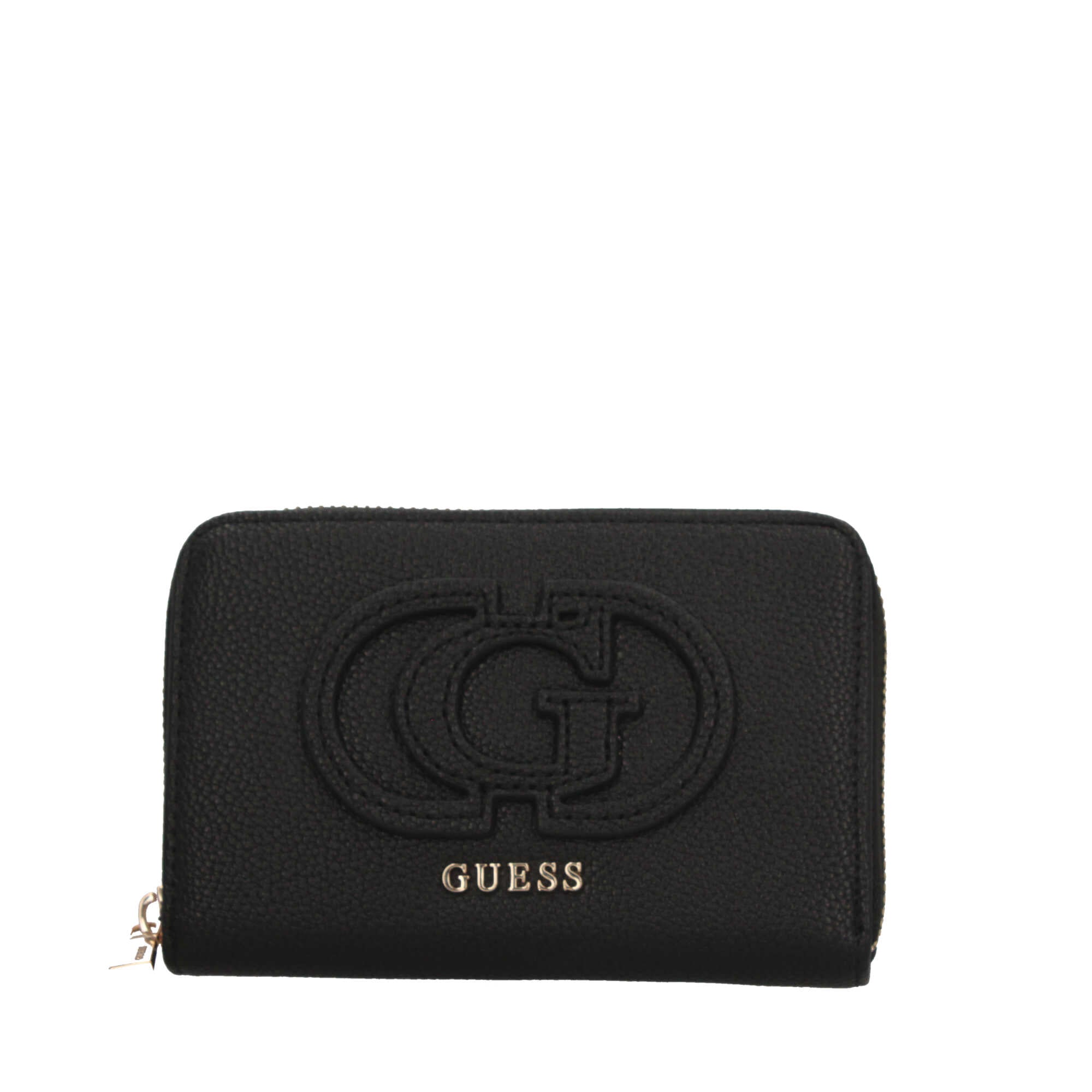 Portafoglio compatto Guess con logo in rilievo Nero TU | Giò Fashion