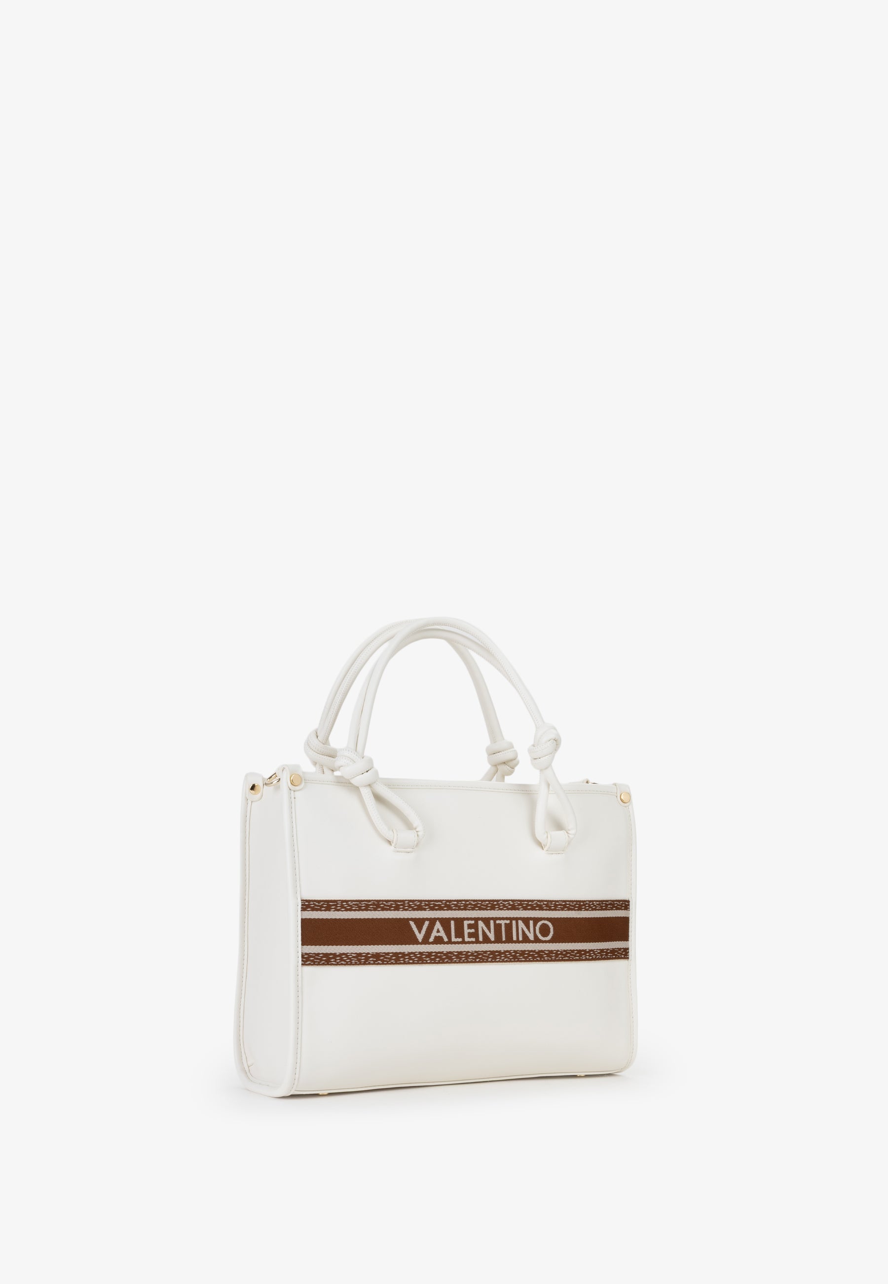 Borsa a mano donna Mario Valentino con tracolla logata e design strutturato Bianco TU | Giò Fashion