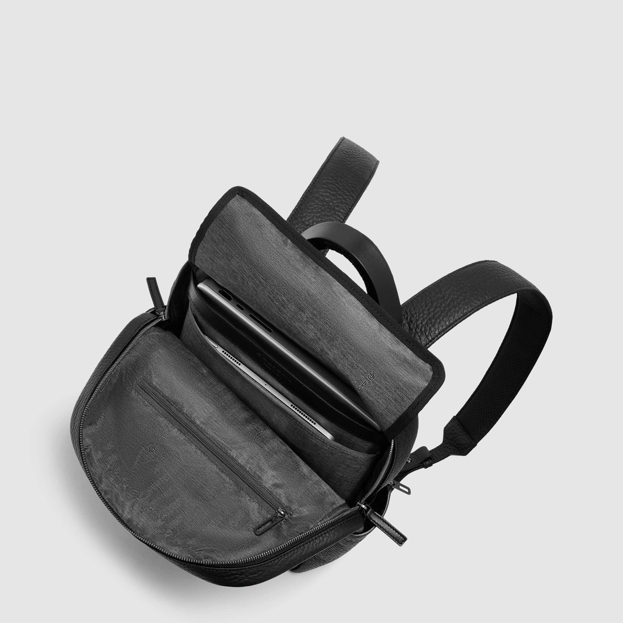 Zaino Uomo Porta PC 14" in Pelle con Doppio Scomparto