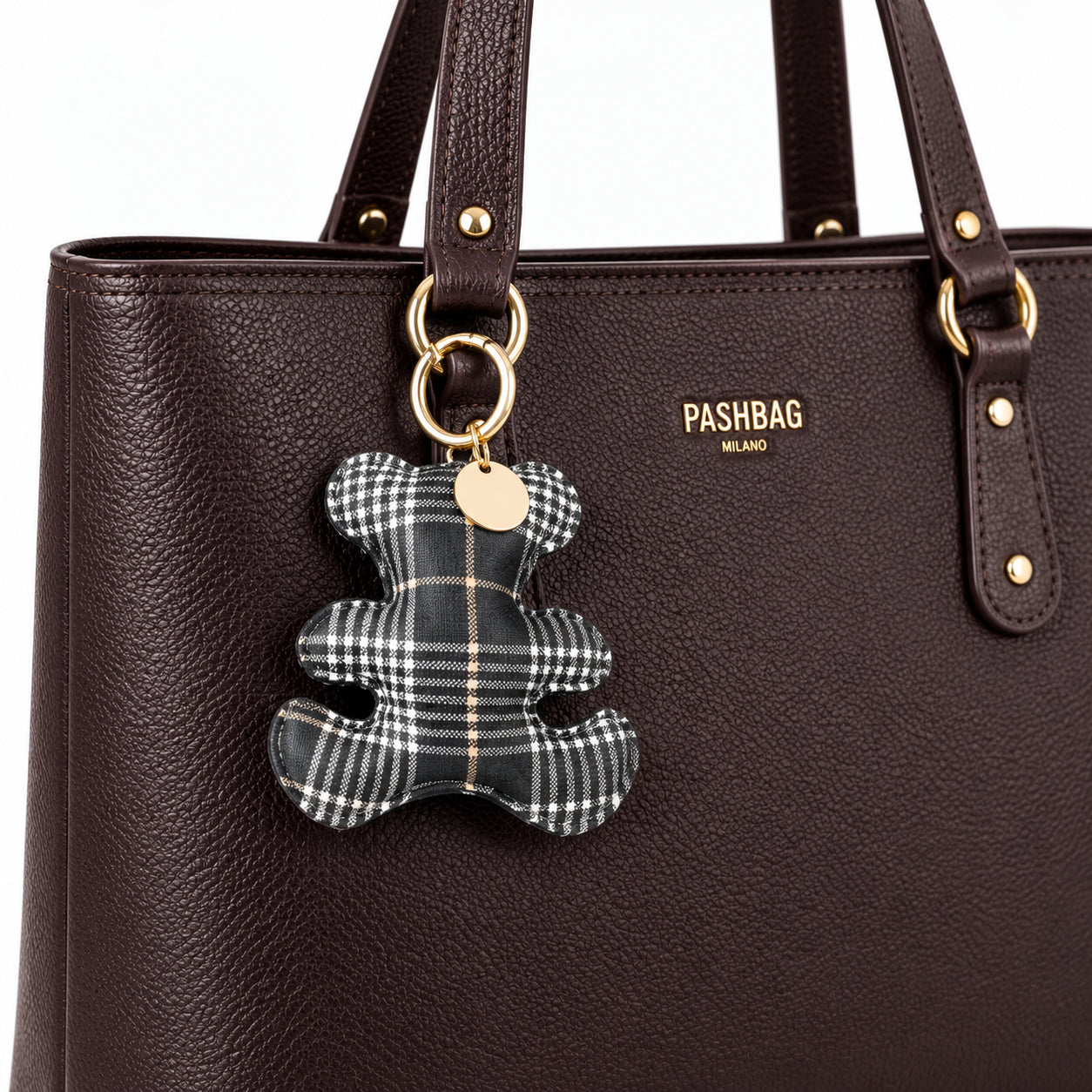 PashBag Borsa Shopper Donna Capiente con Charm Orsetto