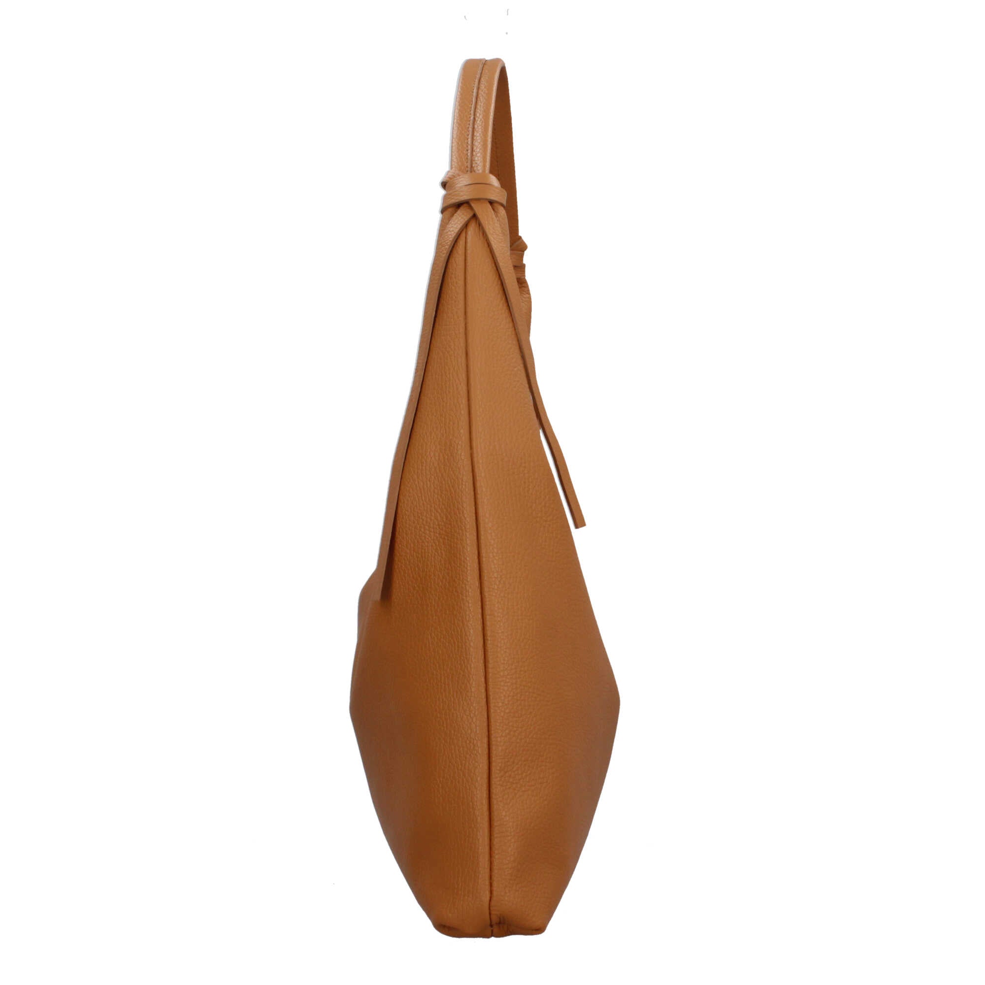 Borsa a spalla in pelle martellata Made in Italy dal taglio morbido