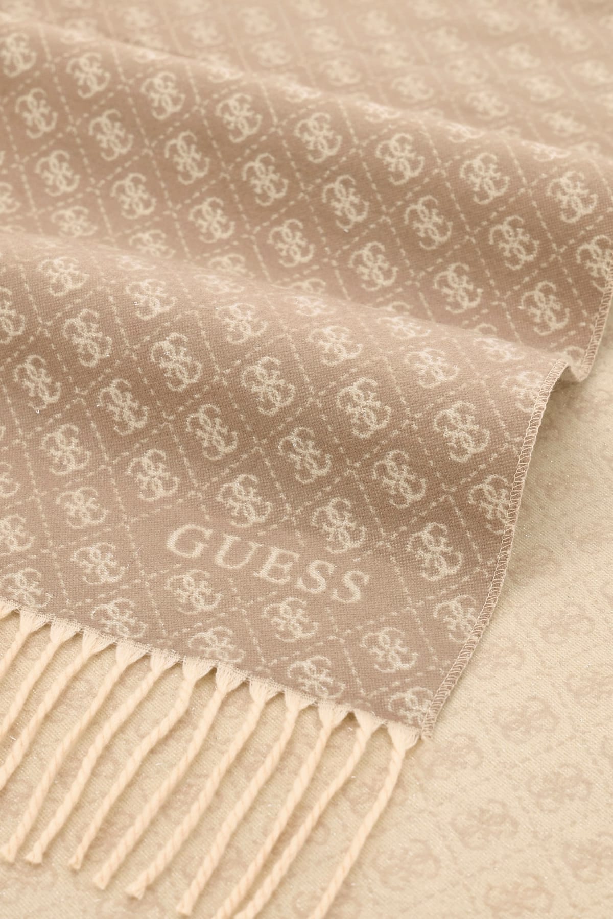 Guess Sciarpa Reversibile con Logo e Frange